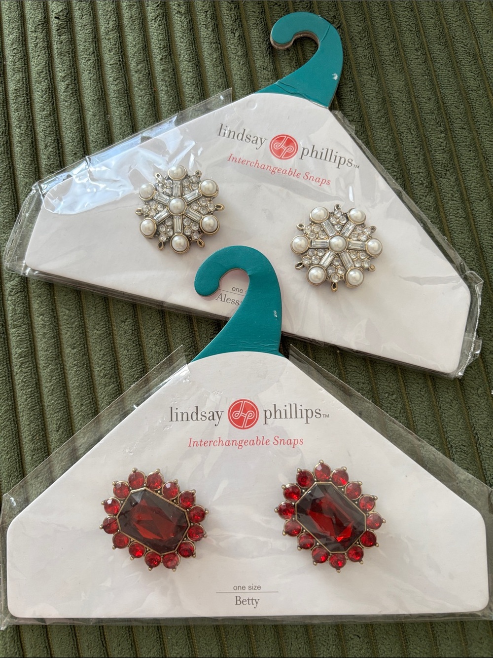 Two new Lindsay Phillips Interchangeable Snaps for Sandals